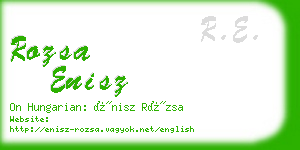 rozsa enisz business card